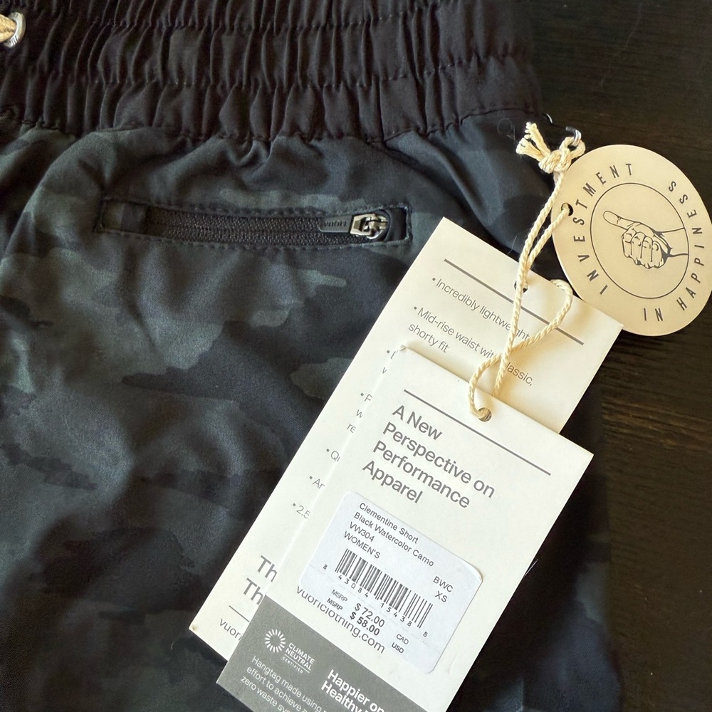 Women's Black Camo Shorts Vuori - Picture 3 of 5